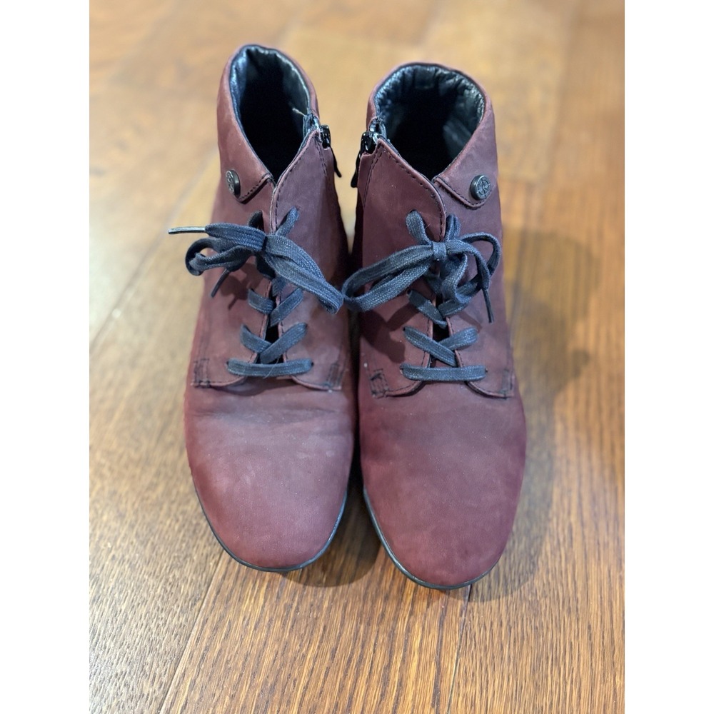Bussola Mulberry Suede Ankle Boots Women's Sz 38 US 8 - Picture 3 of 8